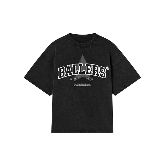 BALLERS TOUR WASHED BLACK TEE - Limited Drop 2023